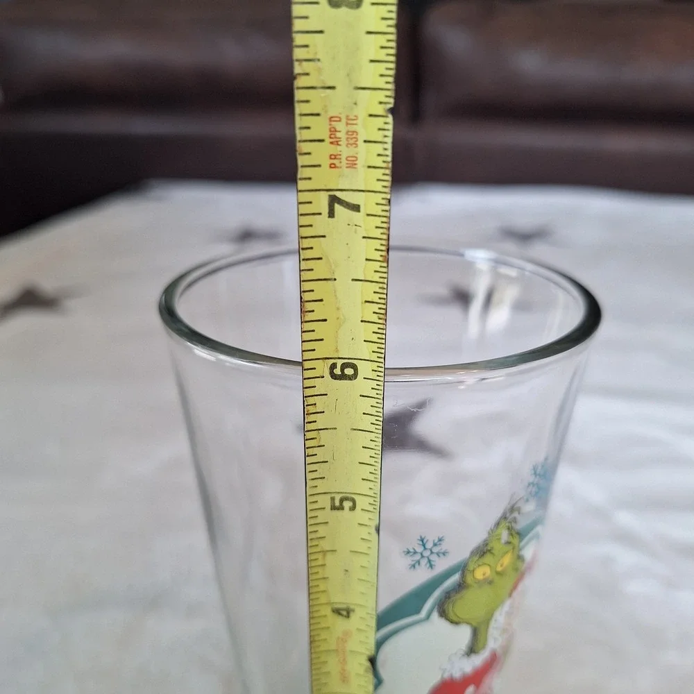 Dr. Seuss The Grinch Joy Is Underrated Christmas Drinking Glass 16 OZ.